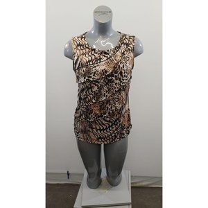 Lindor Women's Sleeveless Top Size Large Leopard